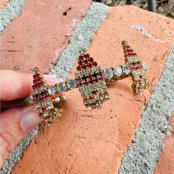 Vintage rhinestone, Santa Claus bangle bracelet - Picture 6 of 6